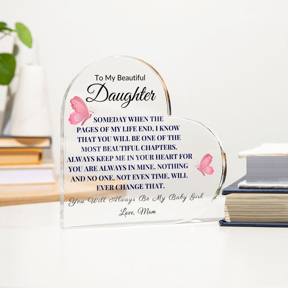 [ALMOST SOLD OUT] To My Beautiful Daughter "Someday When The Pages Of My Life End" Love Mom