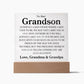 To Our Grandson | Love, Grandma & Grandpa | Acrylic Square Plaque