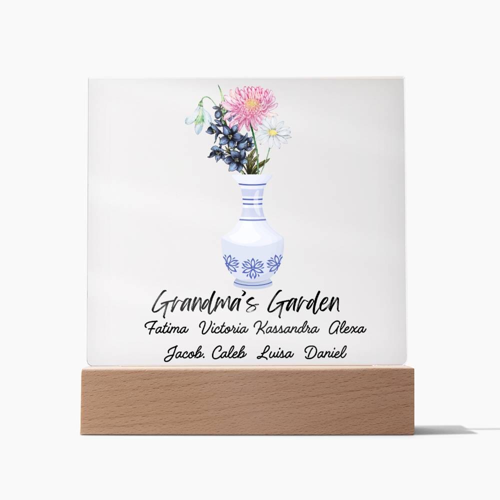 Grandma's Garden Acrylic Square Plaque (Daughter)