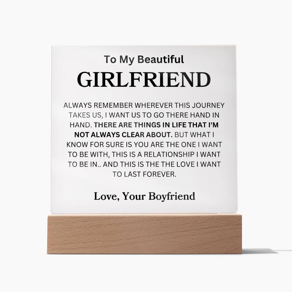 To My Beautiful Girlfriend Love, Your Boyfriend |  Acrylic Plaque Square (GRANDDAUGHTER)