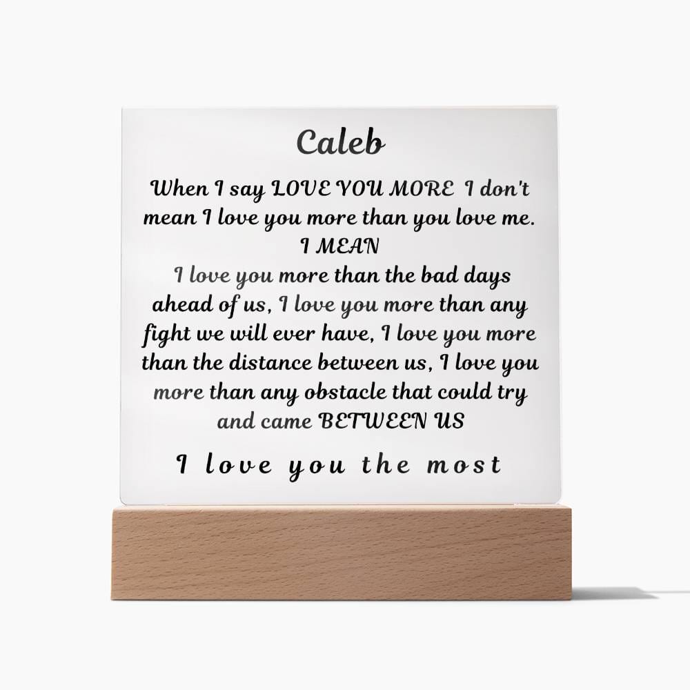 To My Boyfriend " When I Say I Love You"  Husband Acrylic Square Lamp