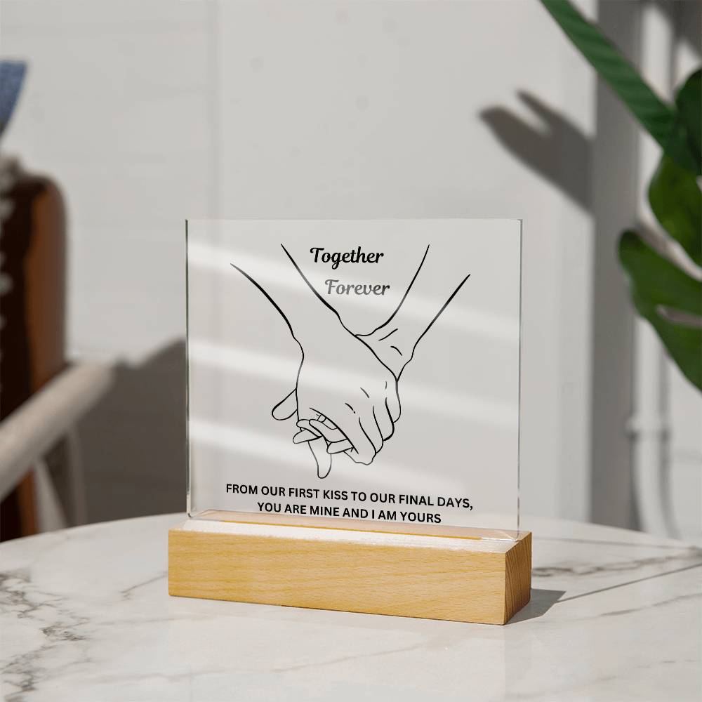 Together Forever Acrylic Square Lamp