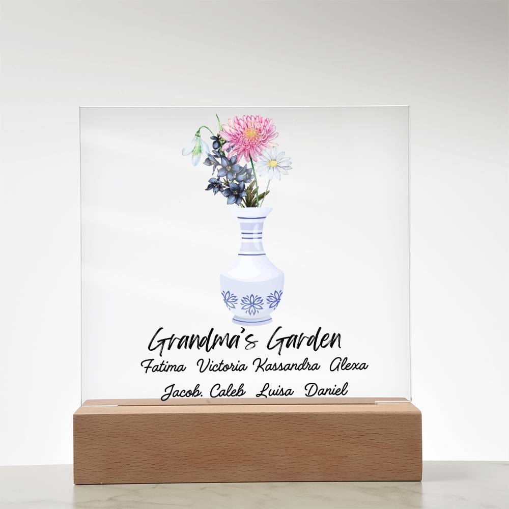 Grandma's Garden Acrylic Square Plaque (Daughter)