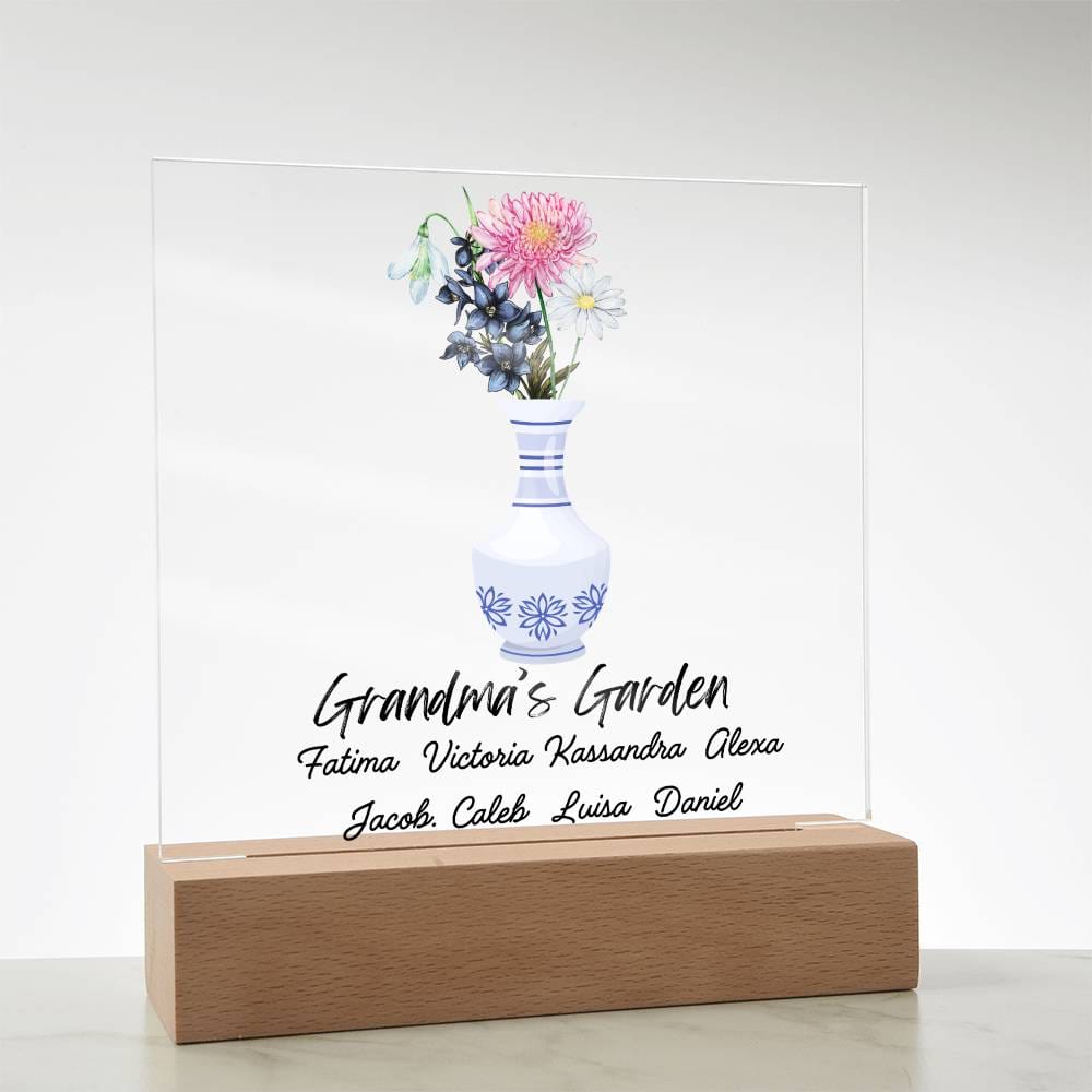 Grandma's Garden Acrylic Square Plaque (Daughter)