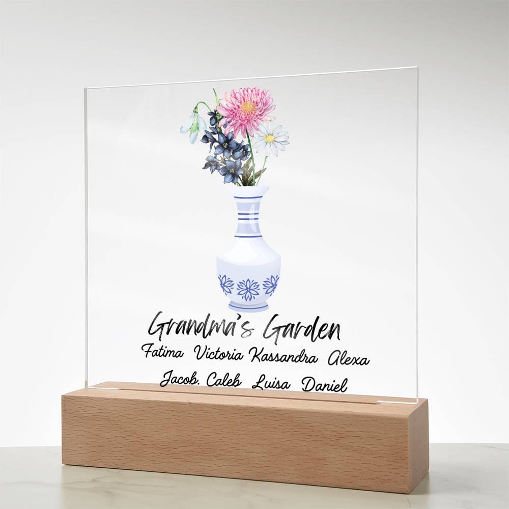 Grandma's Garden Acrylic Square Plaque (Daughter)