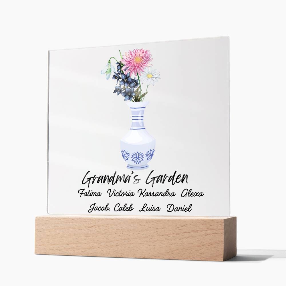 Grandma's Garden Acrylic Square Plaque (Daughter)