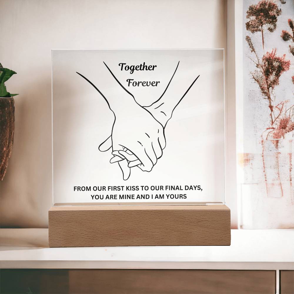 Together Forever Acrylic Square Lamp