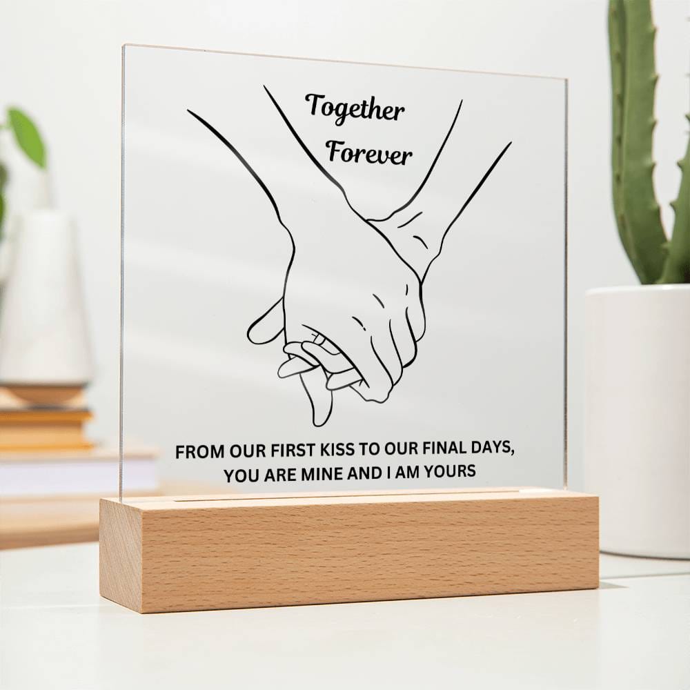 Together Forever Acrylic Square Lamp