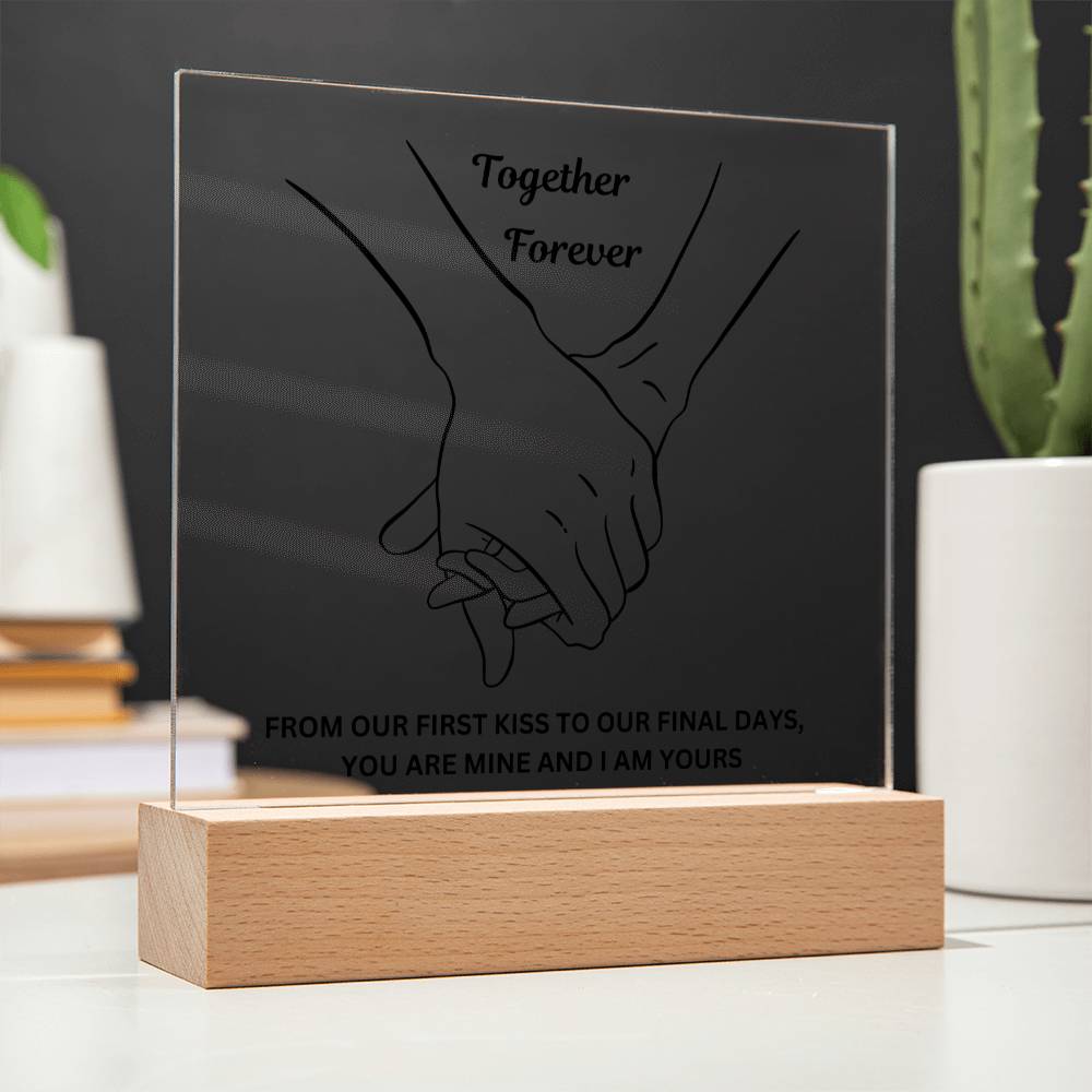 Together Forever Acrylic Square Lamp