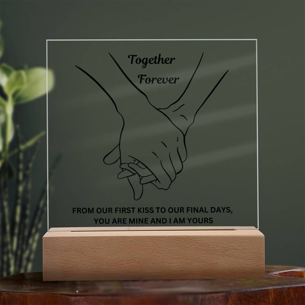 Together Forever Acrylic Square Lamp