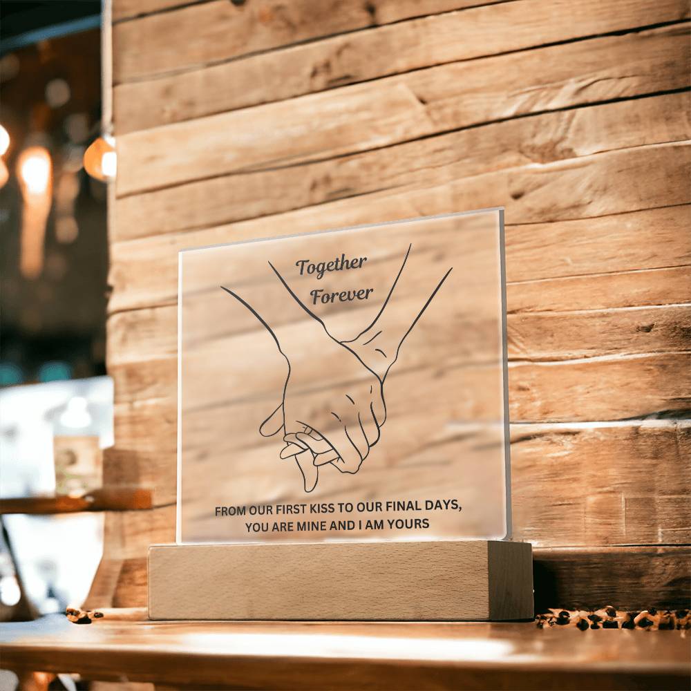 Together Forever Acrylic Square Lamp