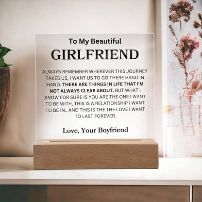 To My Beautiful Girlfriend Love, Your Boyfriend |  Acrylic Plaque Square (GRANDDAUGHTER)