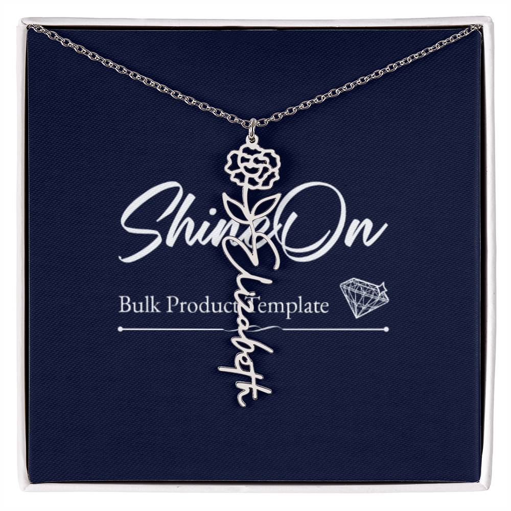 Birth Flower Name Necklace