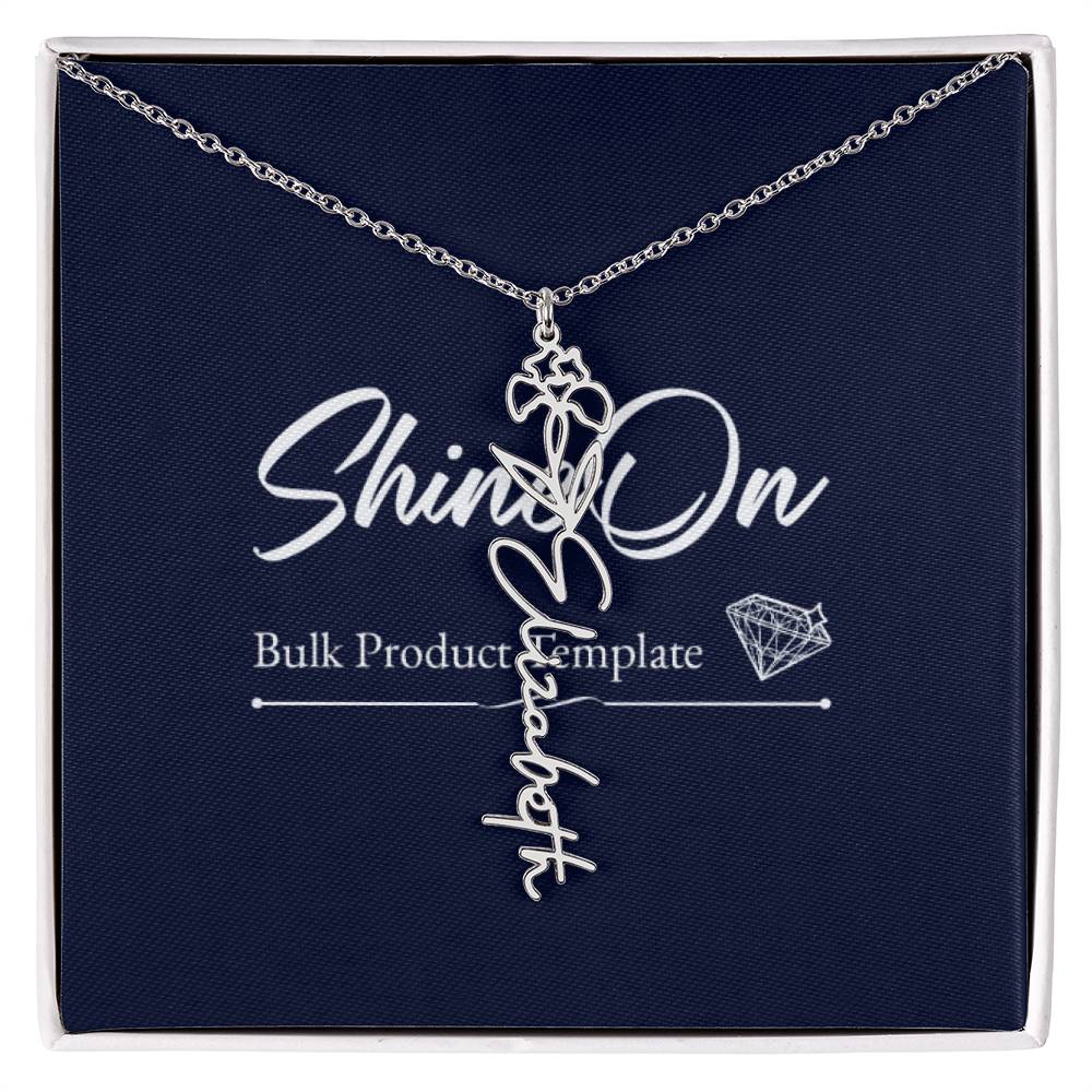 Birth Flower Name Necklace