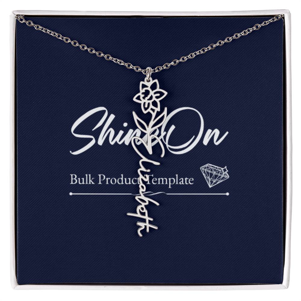 Birth Flower Name Necklace