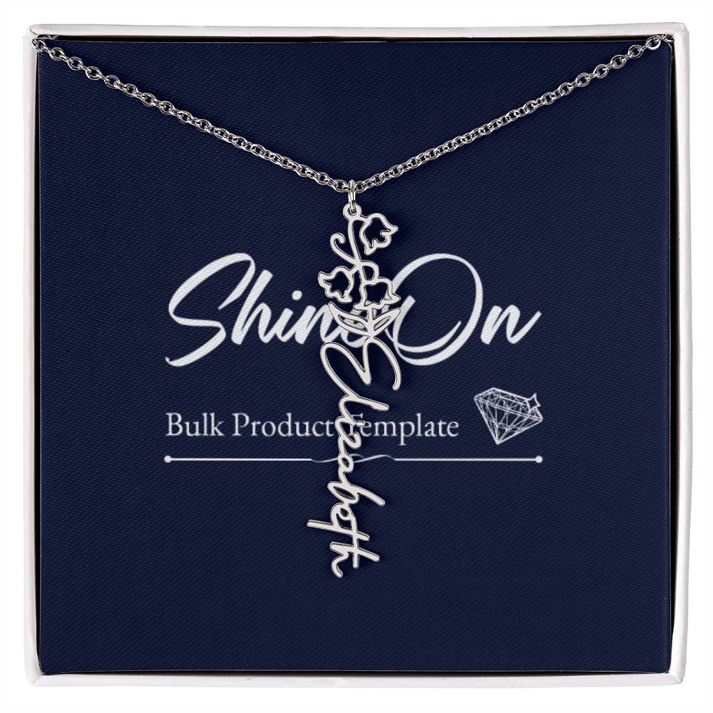 Birth Flower Name Necklace