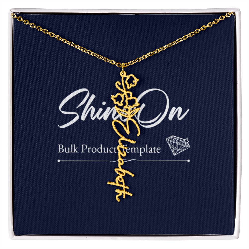 Birth Flower Name Necklace