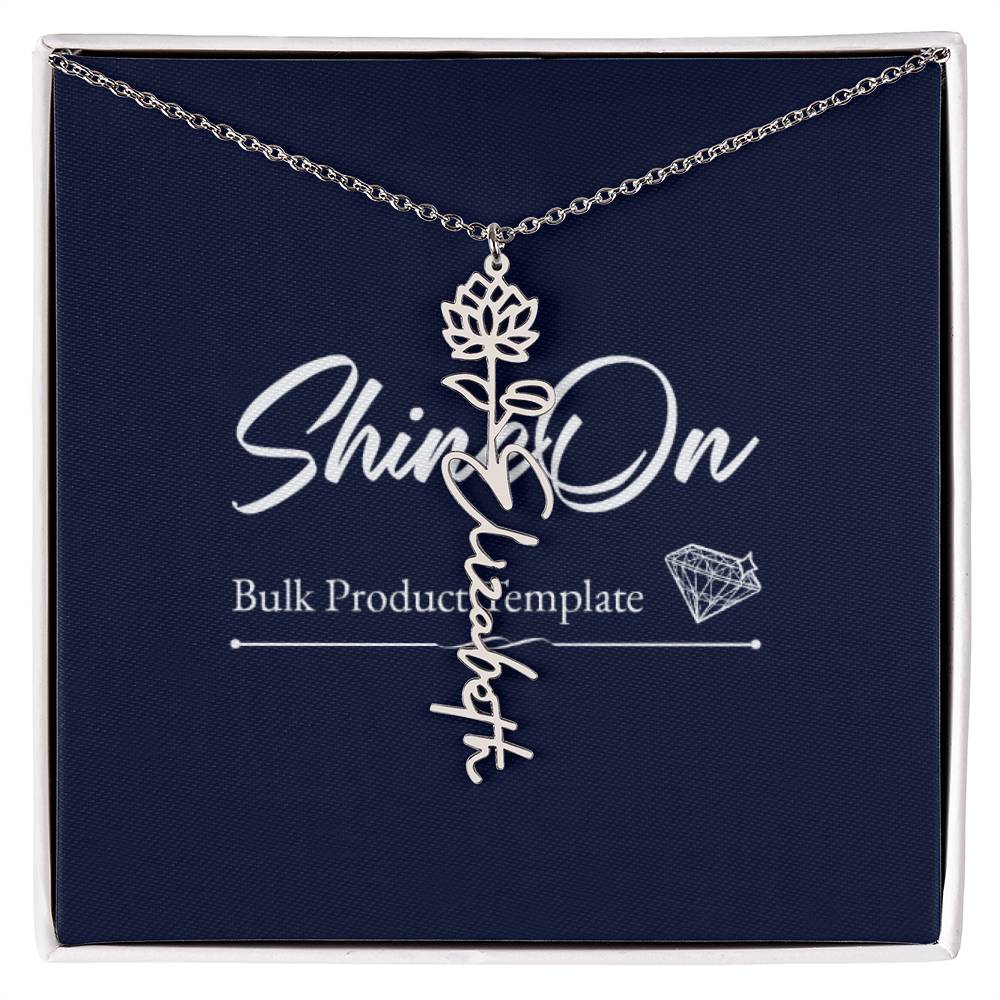 Birth Flower Name Necklace