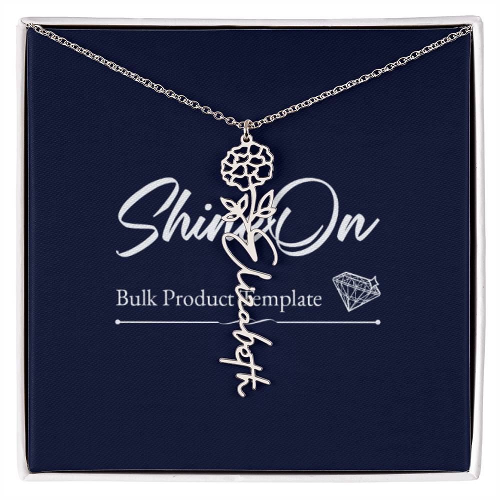 Birth Flower Name Necklace