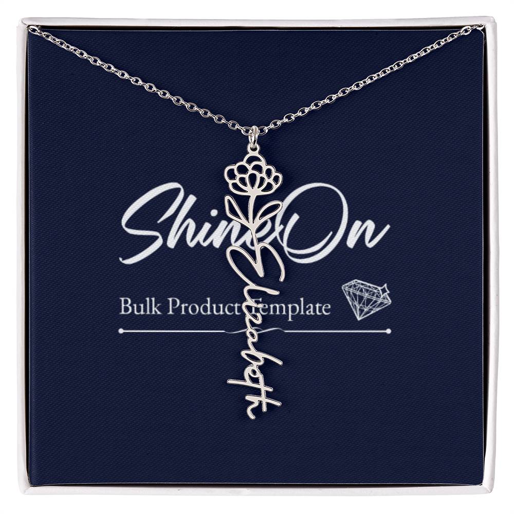 Birth Flower Name Necklace