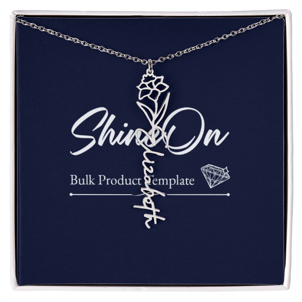 Birth Flower Name Necklace