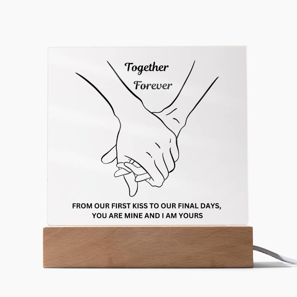 Together Forever Acrylic Square Lamp