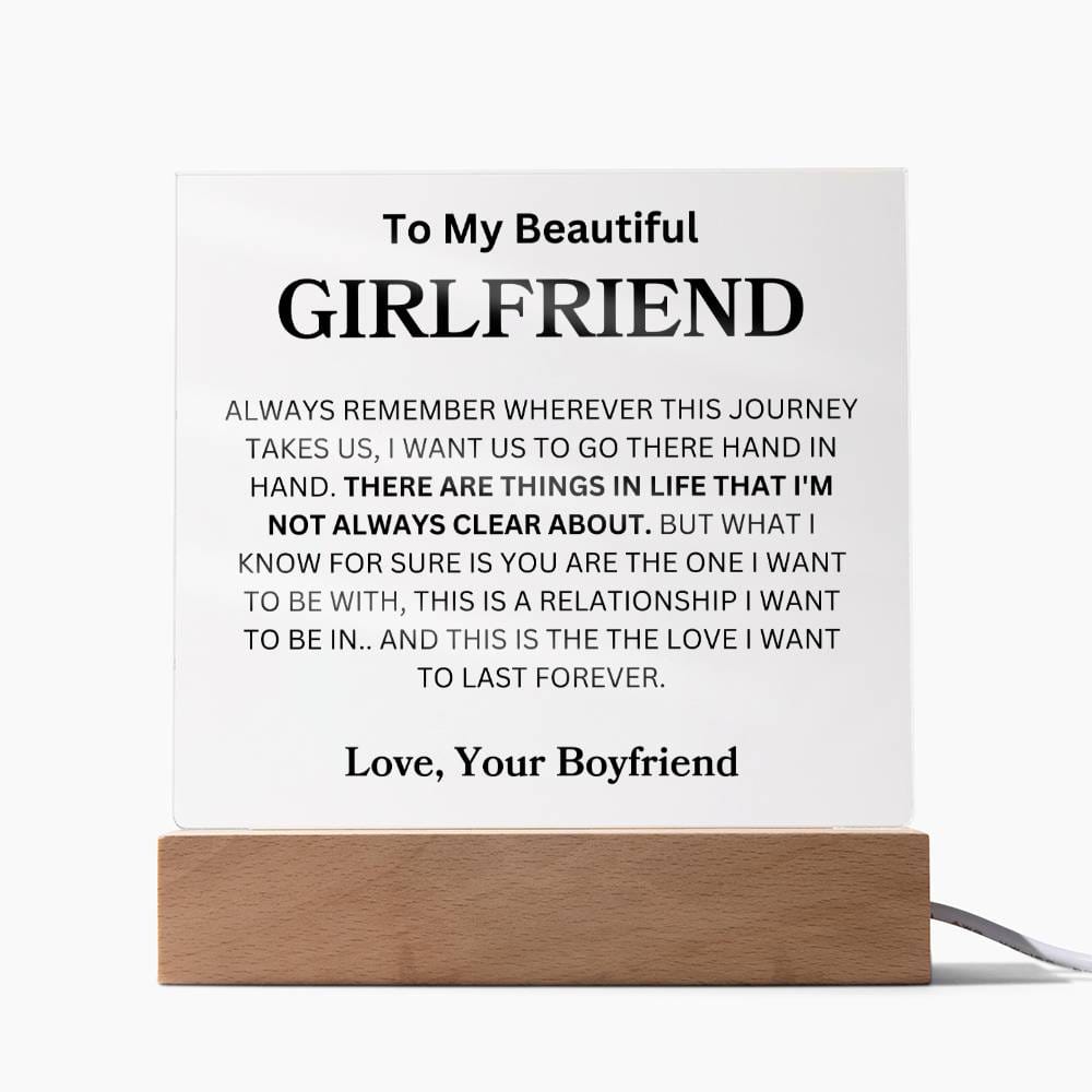 To My Beautiful Girlfriend Love, Your Boyfriend |  Acrylic Plaque Square (GRANDDAUGHTER)