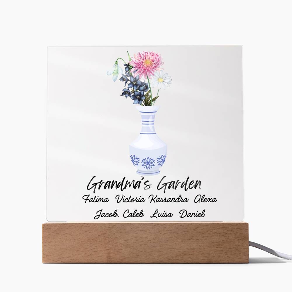 Grandma's Garden Acrylic Square Plaque (Daughter)