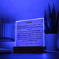 To My Boyfriend " When I Say I Love You"  Husband Acrylic Square Lamp