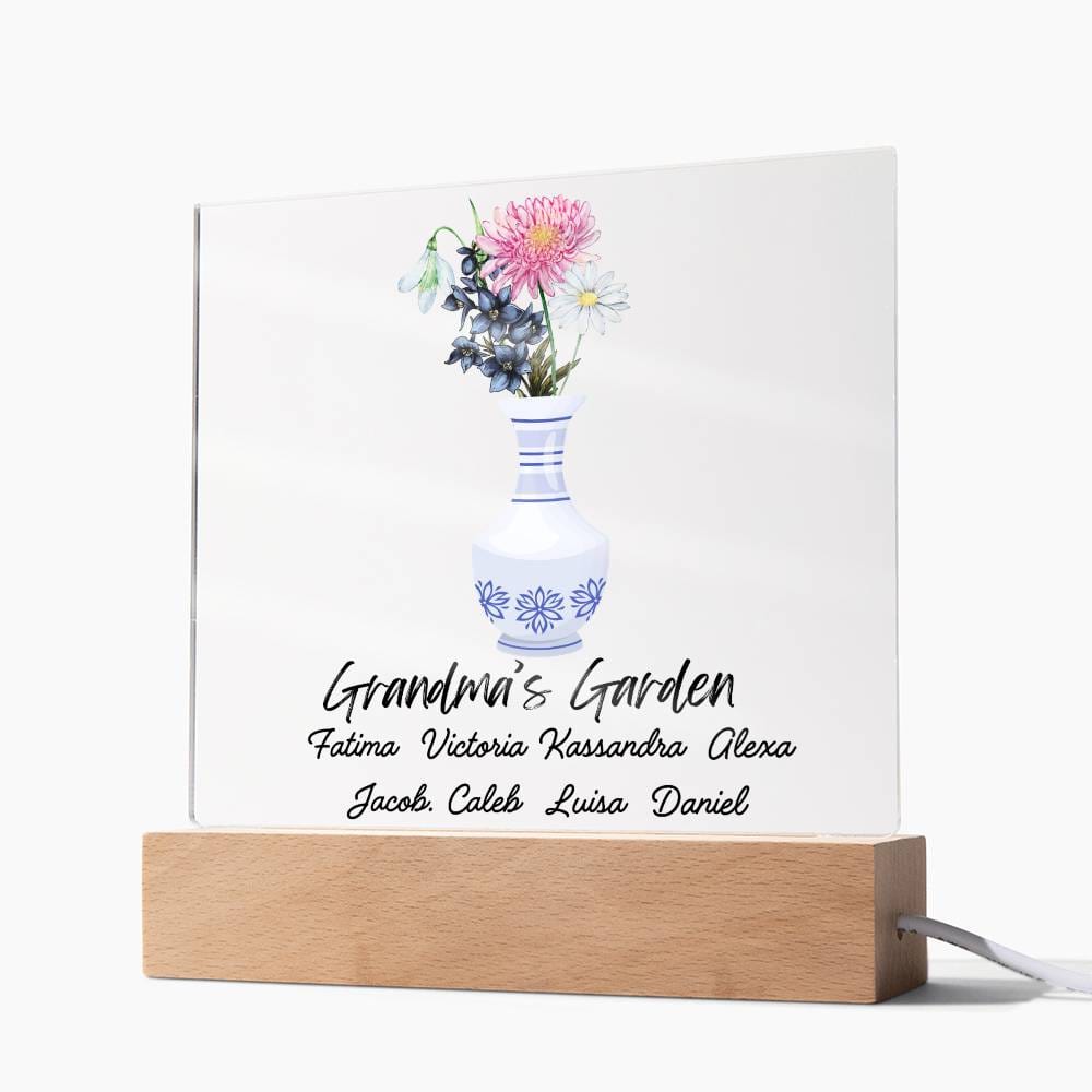 Grandma's Garden Acrylic Square Plaque (Daughter)