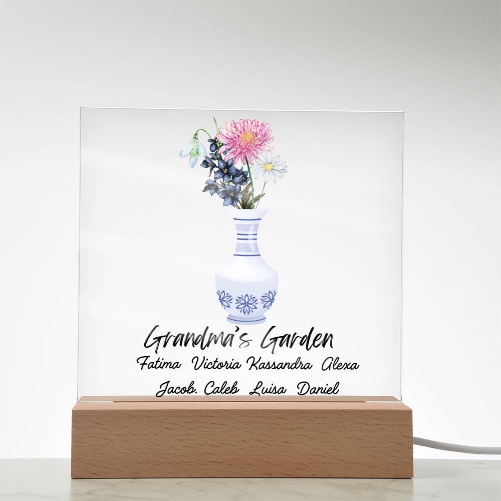 Grandma's Garden Acrylic Square Plaque (Daughter)