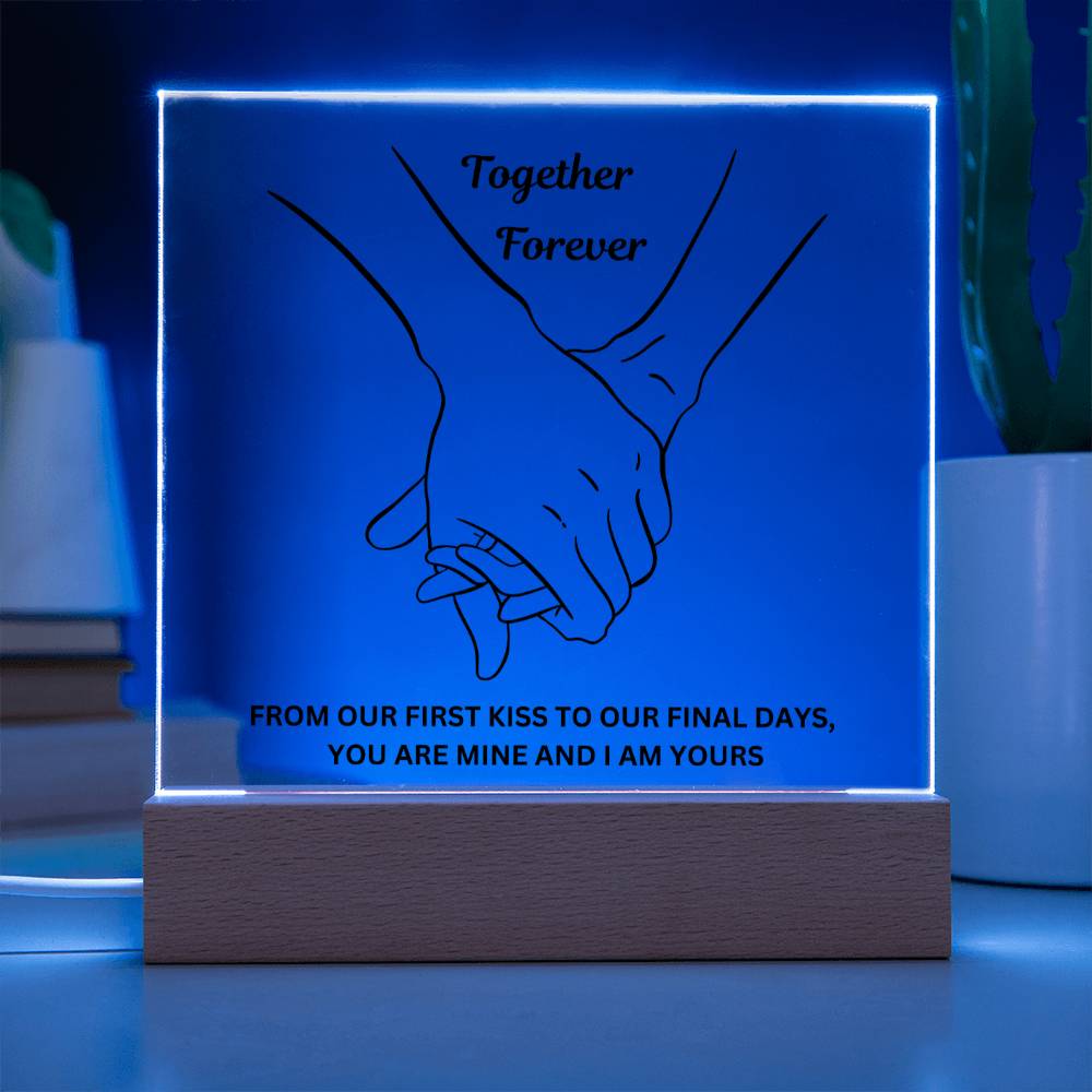 Together Forever Acrylic Square Lamp