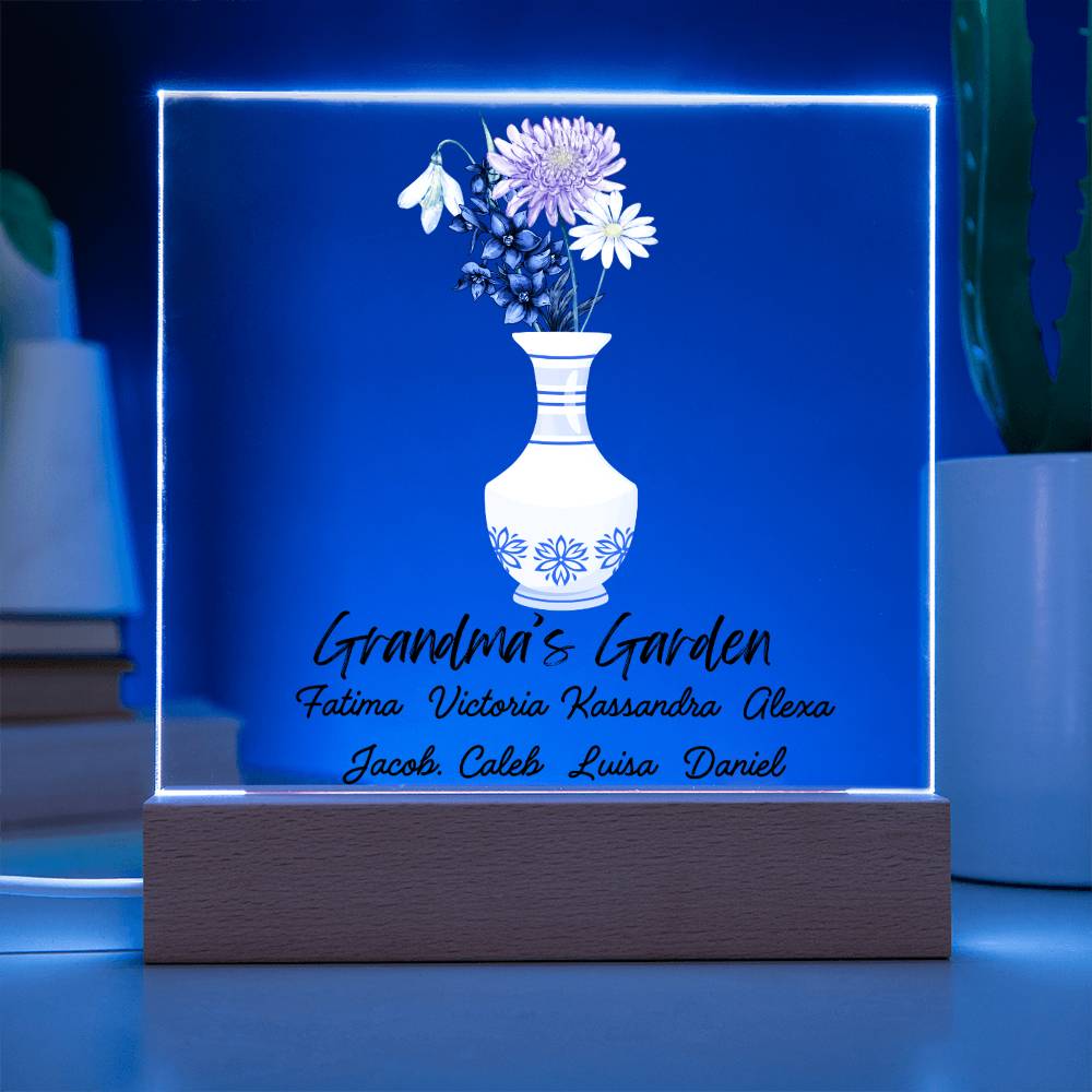 Grandma's Garden Acrylic Square Plaque (Daughter)