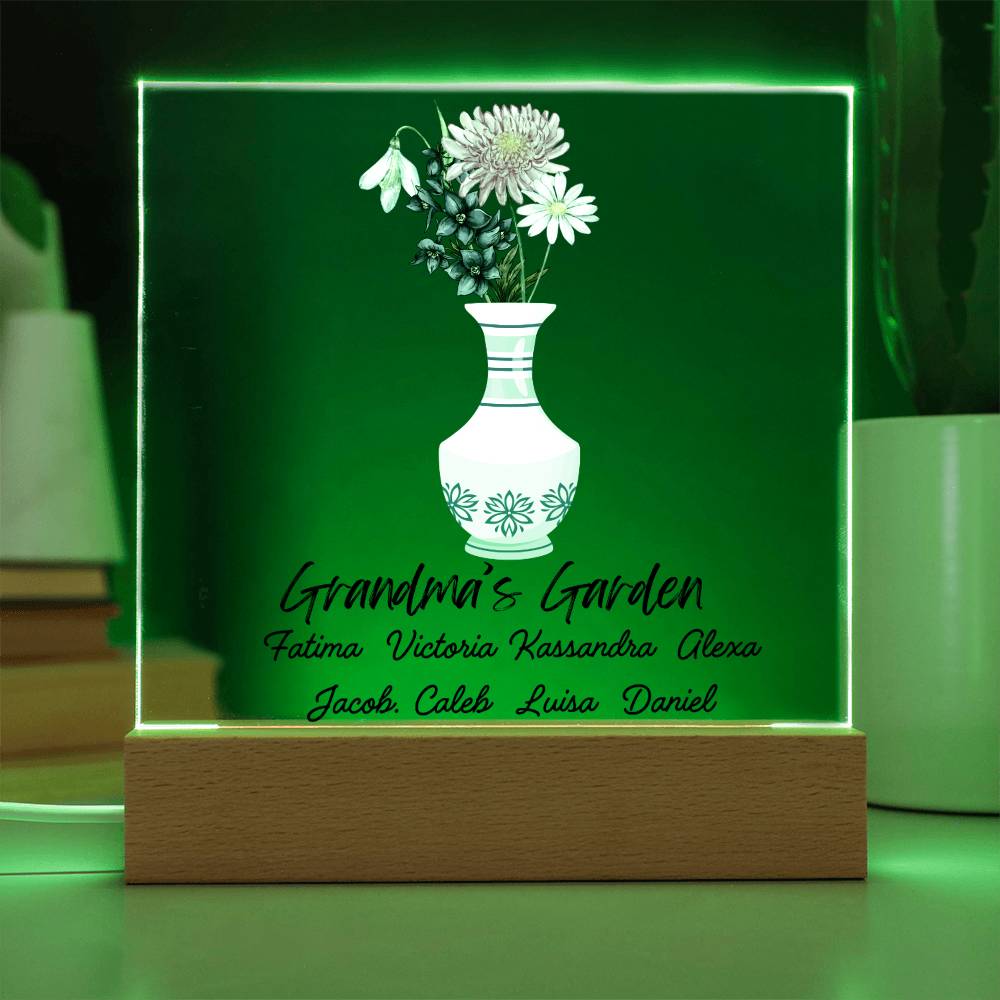 Grandma's Garden Acrylic Square Plaque (Daughter)