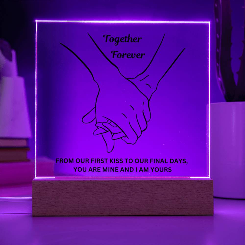 Together Forever Acrylic Square Lamp