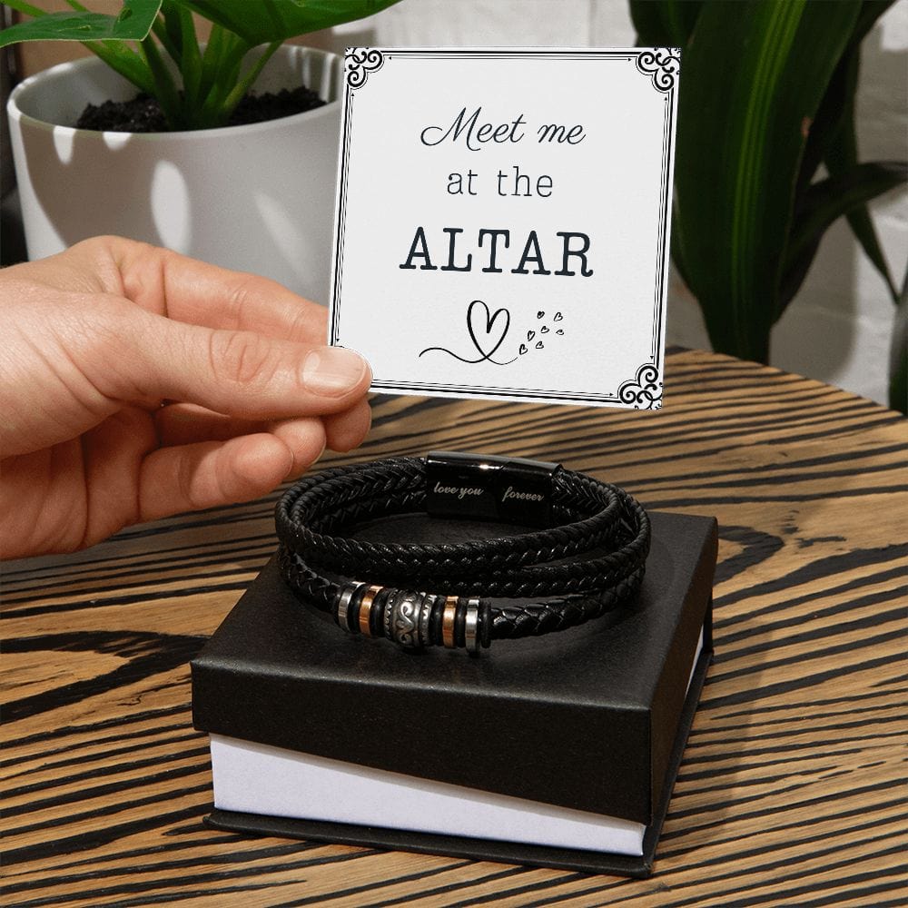 To My Groom Gift From Bride | Love You Forever Men's Bracelet