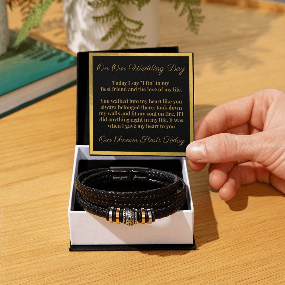 On Our Wedding Day Gift From Bride |  Love You Forever Bracelet