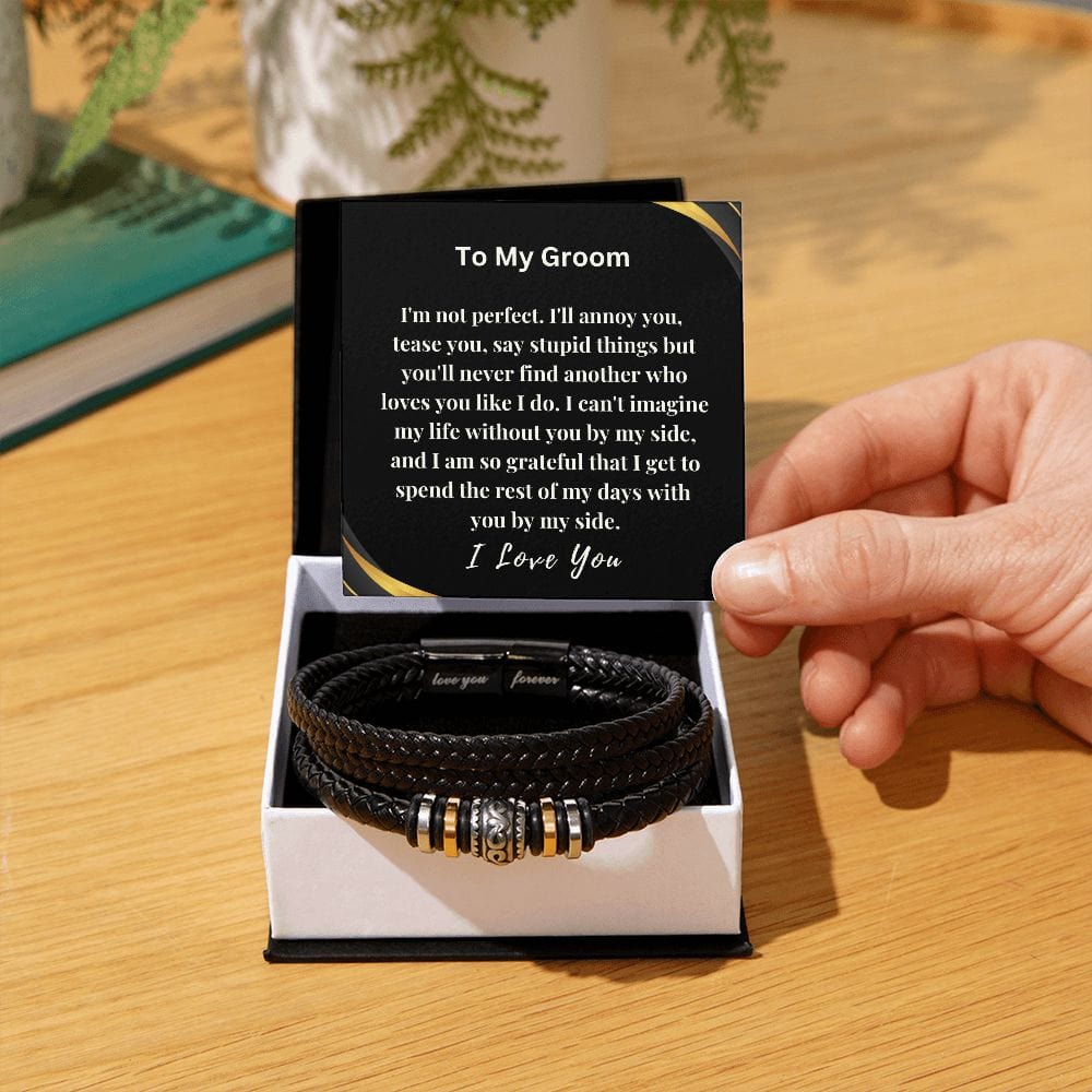 To My Groom | Gift From Bride | Love You Forever Bracelet