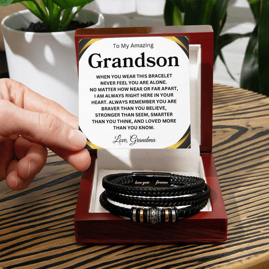 To my Amazing Grandson | Love, Grandma Love You Forever Bracelet