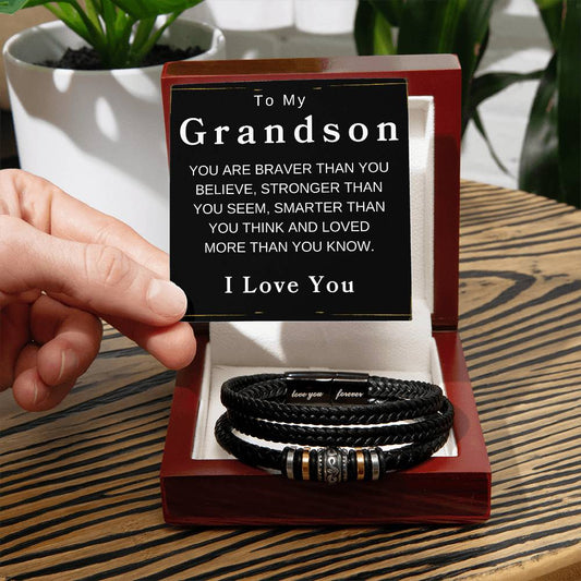 To My Grandson | I Love you, |  Love You Forever Bracelet