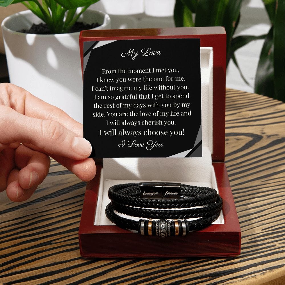 Gift For Groom " My Love"  | Love You Forever Bracelet