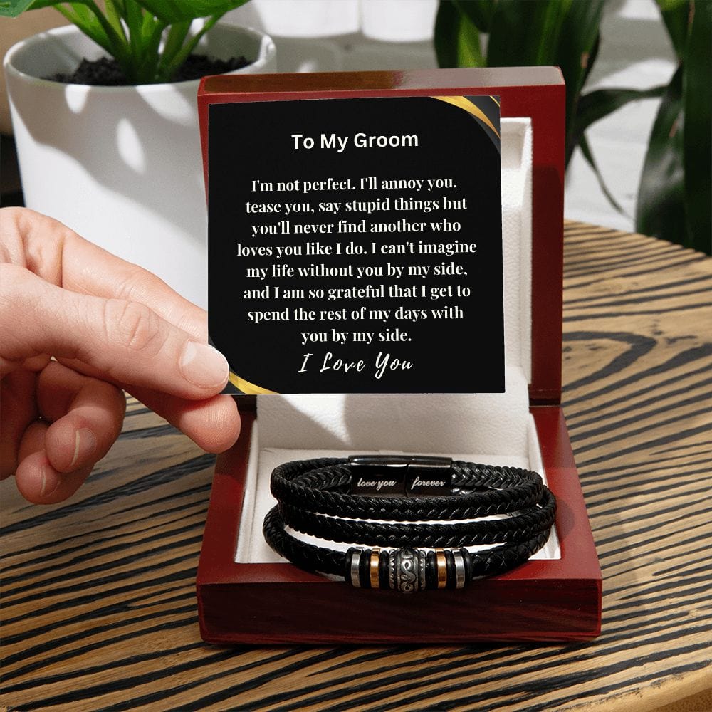 To My Groom | Gift From Bride | Love You Forever Bracelet