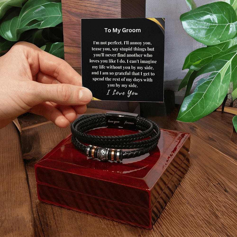 To My Groom | Gift From Bride | Love You Forever Bracelet