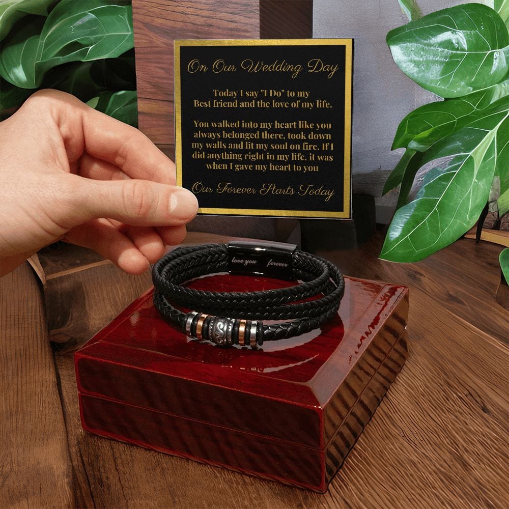 On Our Wedding Day Gift From Bride |  Love You Forever Bracelet