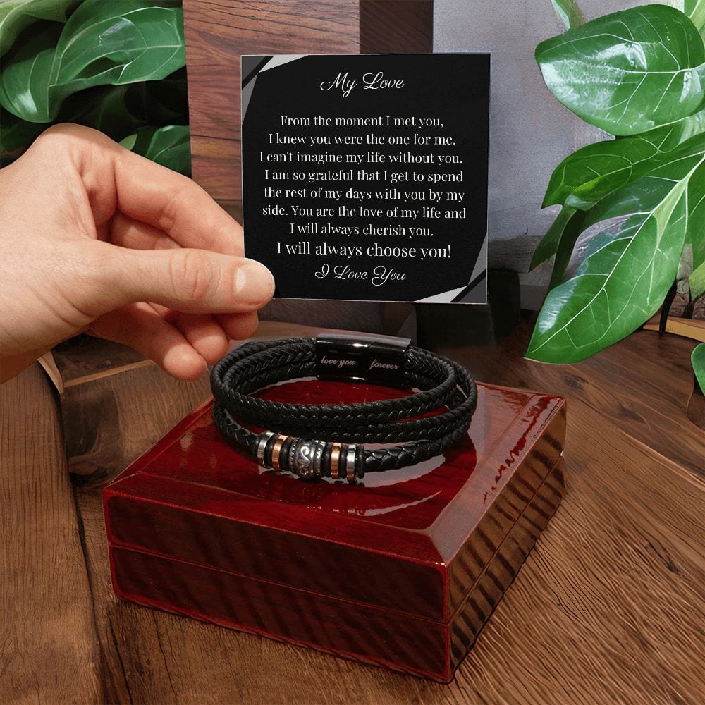 Gift For Groom " My Love"  | Love You Forever Bracelet