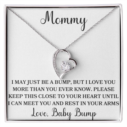 Mommy Love The Bump Forever Love Necklace