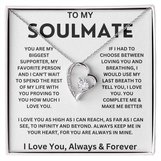 To My Soulmate " You are my biggest supporter" I Love You | Forever Love Necklace