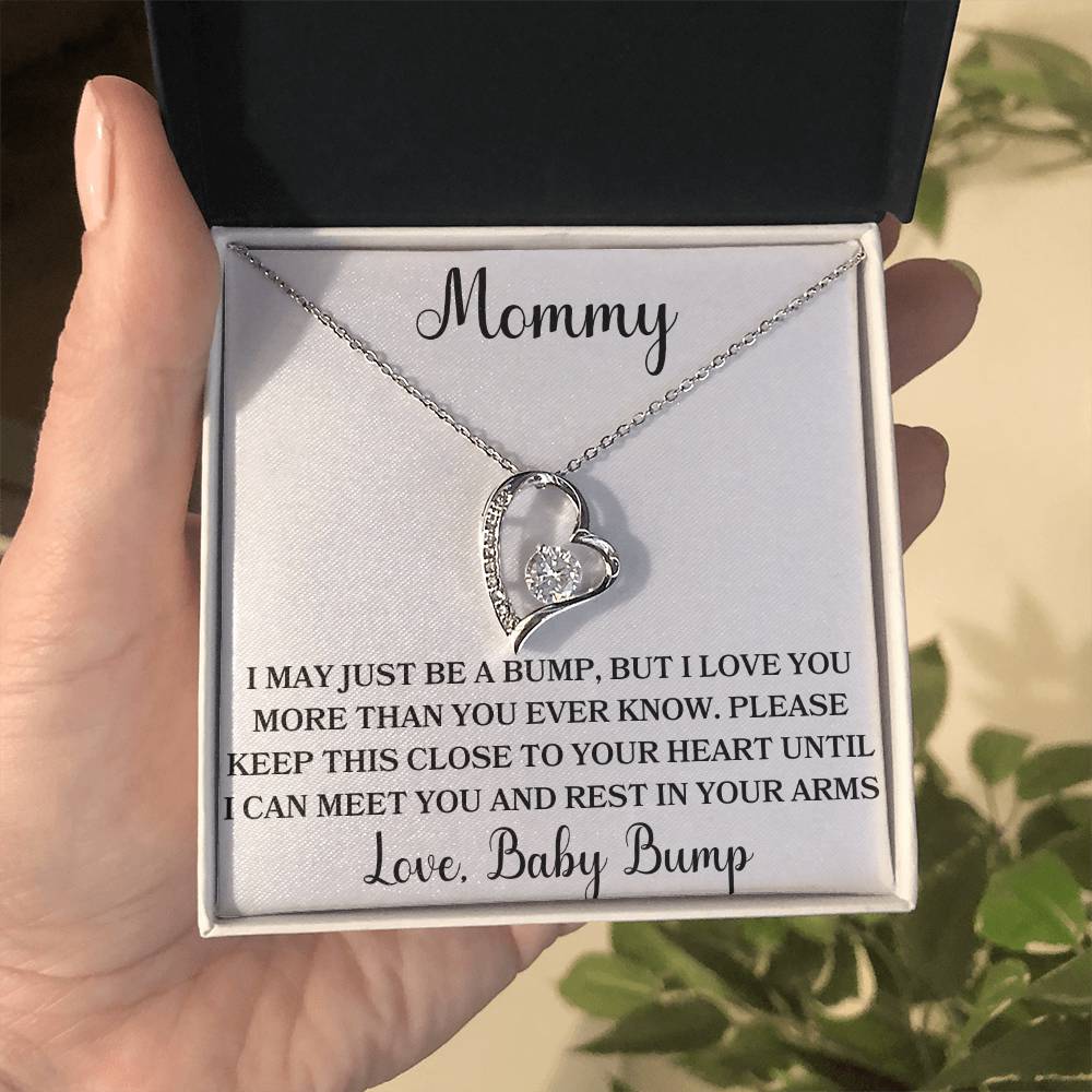 Mommy Love The Bump Forever Love Necklace