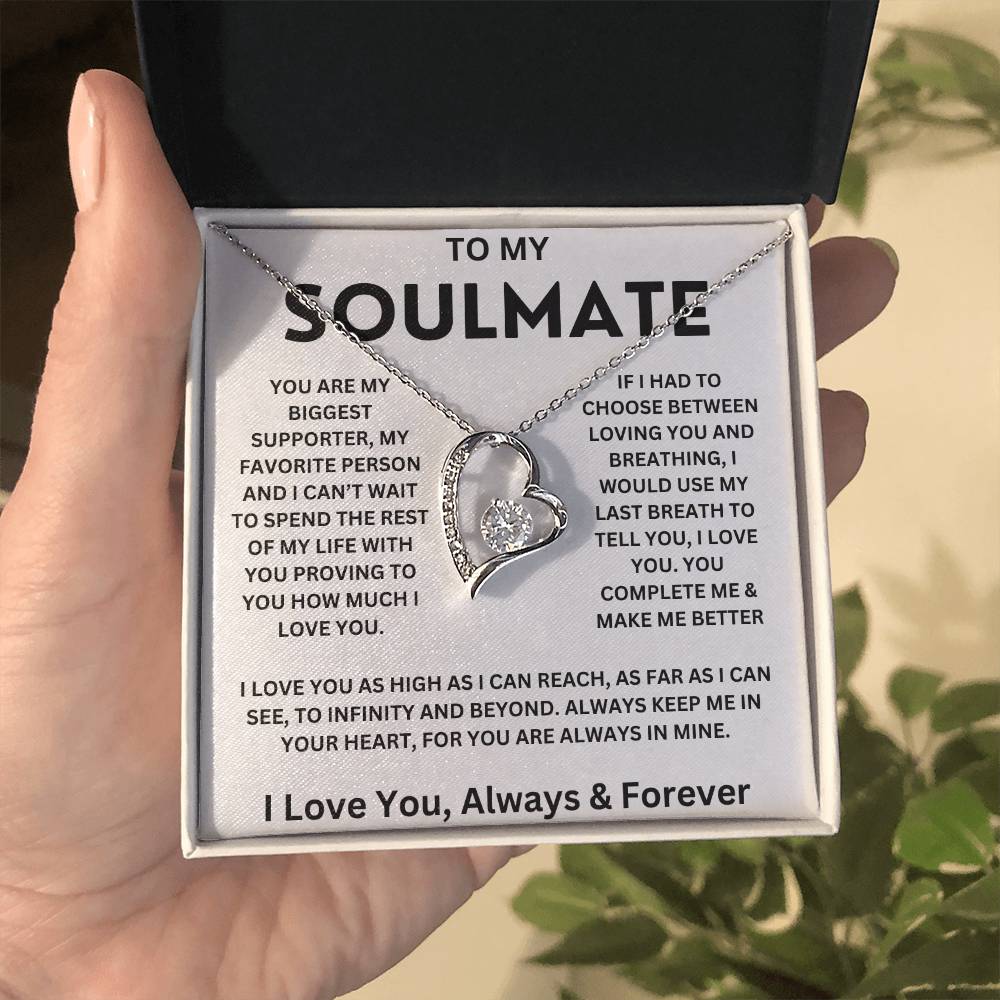 To My Soulmate " You are my biggest supporter" I Love You | Forever Love Necklace