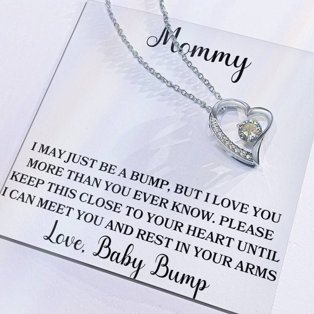 Mommy Love The Bump Forever Love Necklace